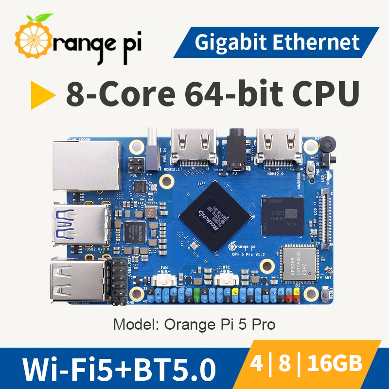 Orange Pi 5 Pro 16 8 4GB RAM L - Orange Pi 5 Plus 16Gb recensie en prijs